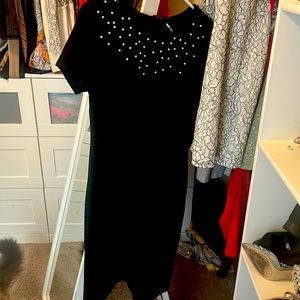 Beautiful black dress with pearl accents